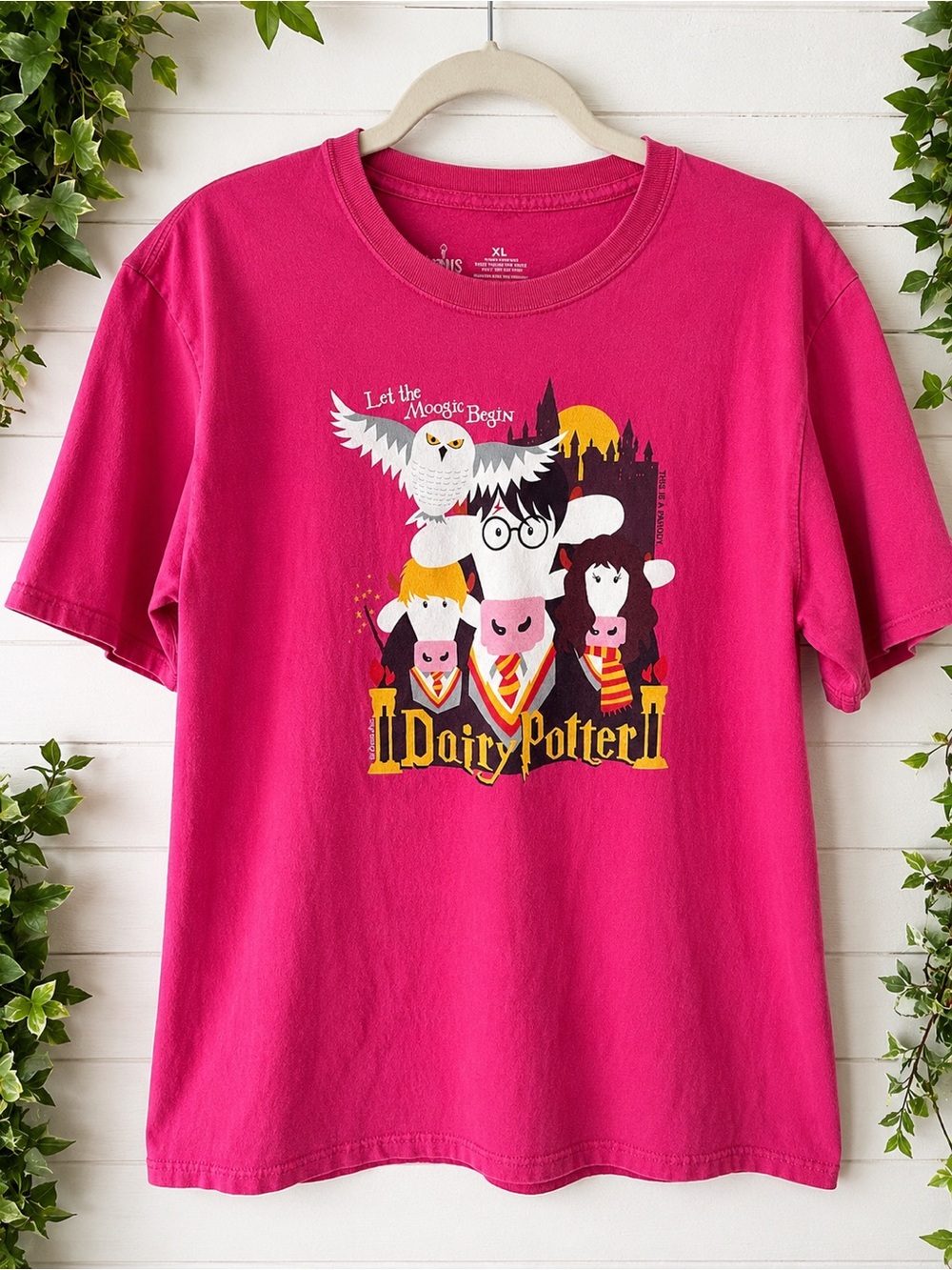 COWS Dairy Potter Harry Potter Parody Graphic T-Shirt Pink XL Canada